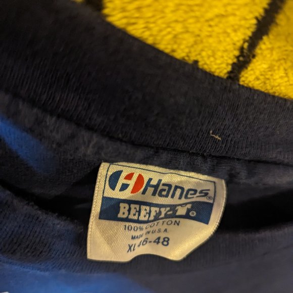 Vintage 1988 Bugle Boy Air Command Navy Blue T-Shirt size XL - Picture 3 of 4